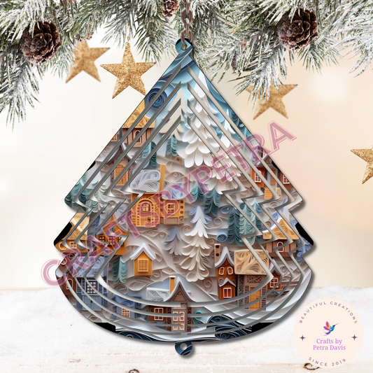Sublimation 8” Christmas Tree Wind Spinner