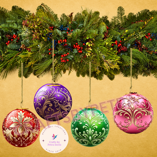 Sublimation Christmas Ornaments Set of 4